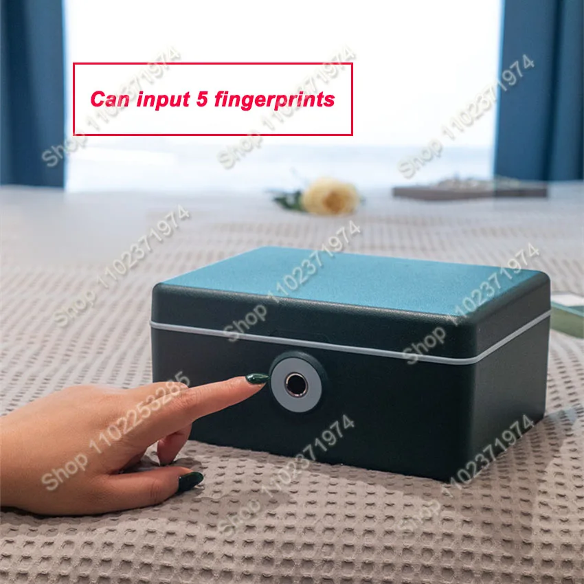 Biometric Fingerprint Safe Box Mini Safe Money Cash Coin Jewelry Security Storage Box Office Household Secret Hidden Small Safe