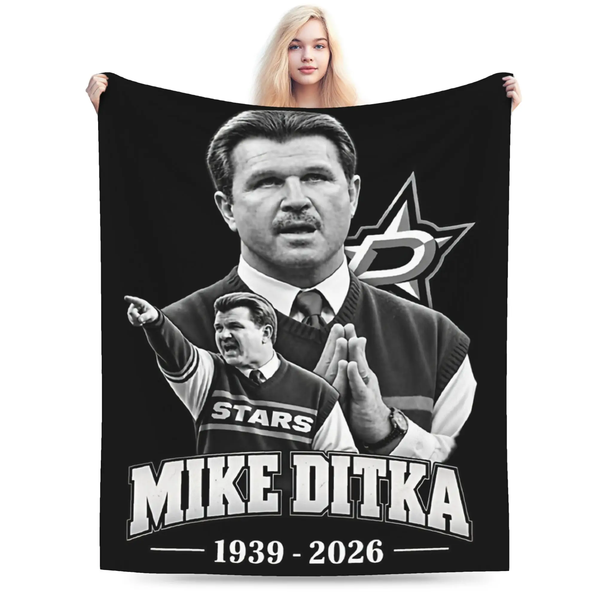 RIP Mike Ditka  Blanket Multiple Sizes Super Soft and Warm  Throw Blankets for Sofa Couch and Bed