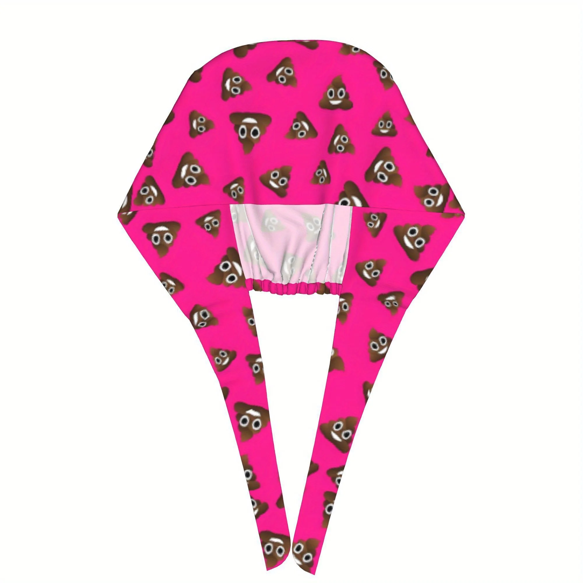 Funny Poop FecesBy Work Cap Hot Pink Adjustable Lightweight Unisex Uniform Hat with Pull-String Closure Dust Proof
