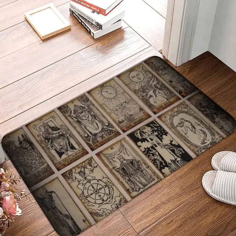 Personalized Witch Tarot Doormat Mat Anti-Slip Halloween Occult Curiology Kitchen Bath Garden Rug Carpet 40*60cm