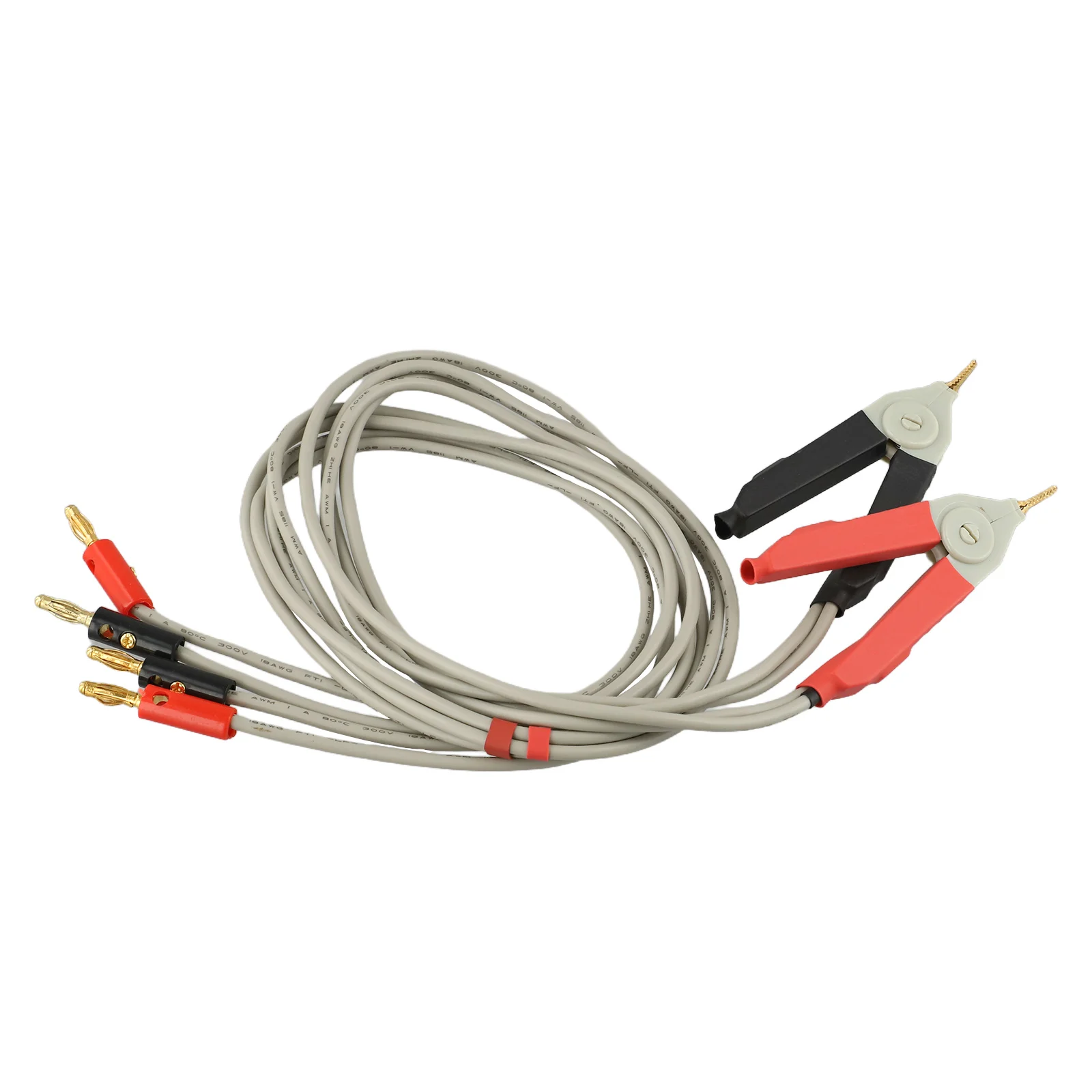 LCR Meter Banana Terminal Test Cable with Kelvin Clip Wires Extended 33 5inch Length Designed for Circuit and Power Testing