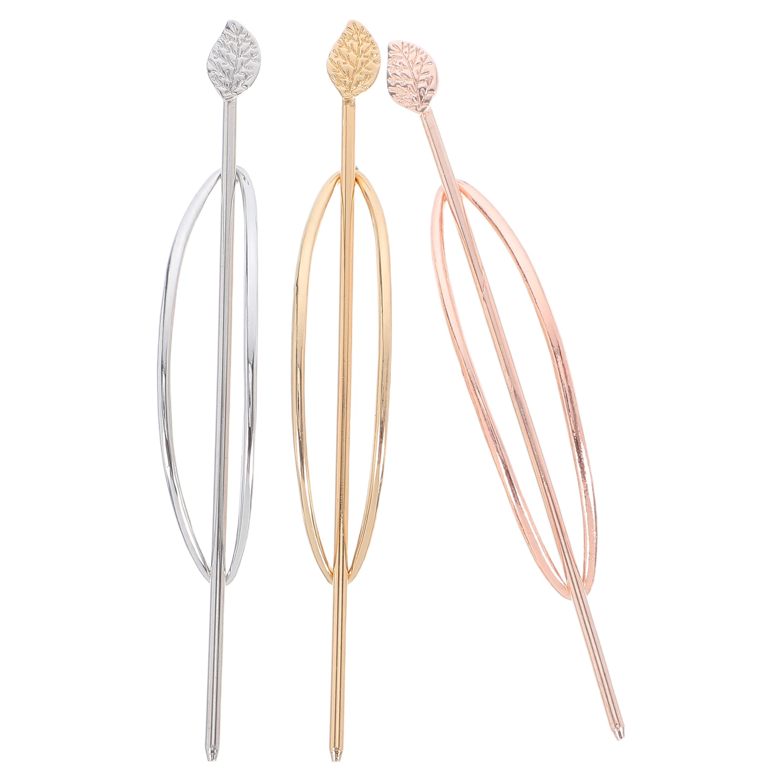 

3 Pcs Hollow-out Hairpin Gold Pins for Buns Women Accessories Stick Chignon Styling Daily Wear Gifts Hair Clips Tools