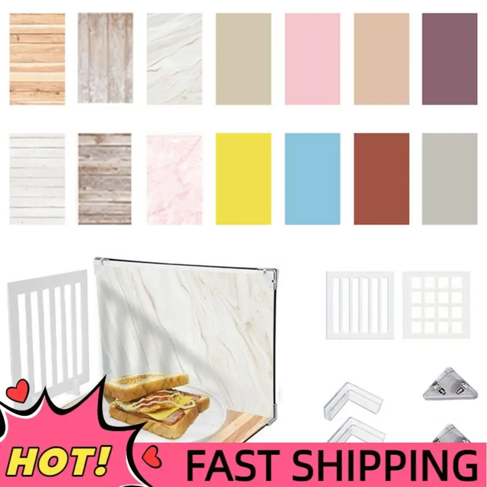 

7Pcs 14Patterns Photo Backdrop Board Food Photography Backdrop Board Table Top Food Background Kit for Food Jewelry & Mini Items