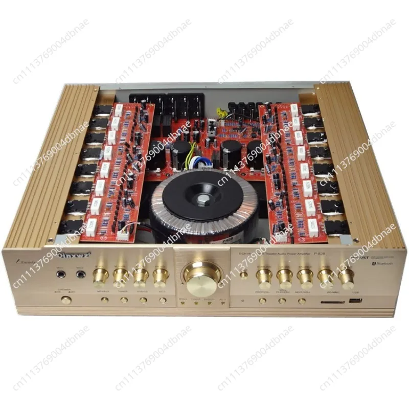 220V 6-Channel high-power home theater AV power amplifier  subwoofer Bluetooth USB home 5.1 digital fiber coaxial