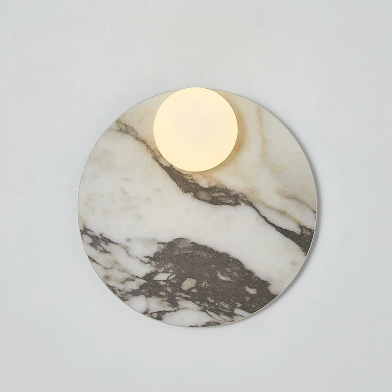 White Marble LED Wall Lights Living Room Aisle Hallway White Glass Home Decor Wabi Sabi Wall Lamp Sconce Applique Murale
