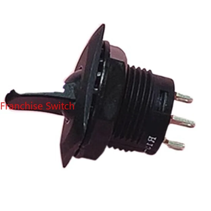 10PCS R13-402C Original and genuine three-legged two-gear round black flat handle button switch