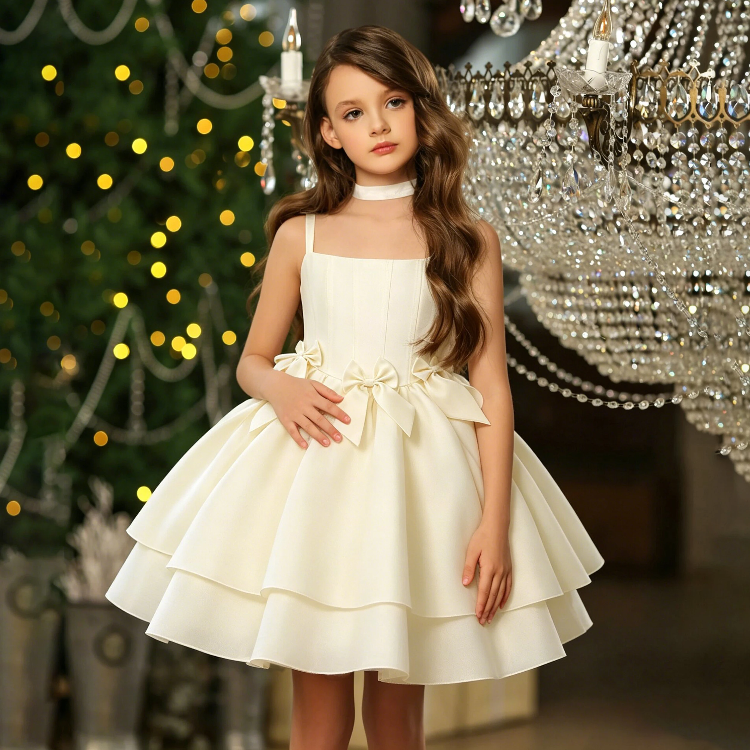 Robe de soirée d'été élégante pour filles, style tutu, pour mariage, demoiselles d'honneur, princesse, bal de promo, gala, anniversaire, hôtesse, piano, soirée