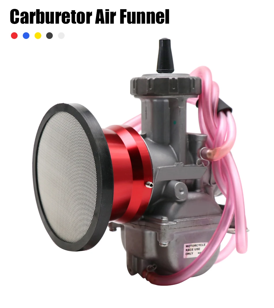 Zs 63mm motosiklet karbüratör hava filtresi arayüzü rüzgar fincan boynuz hız yığını ile örgü Net için PWM PWK 34 36 38 40 42mm