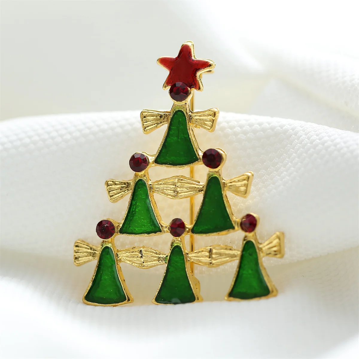 Rinhoo Musik Engel Fee Broschen für Frauen Vintage weiße Engels flügel Weihnachts figur Emaille Pins Neujahr Geschenke Weihnachts schmuck – Detail 8