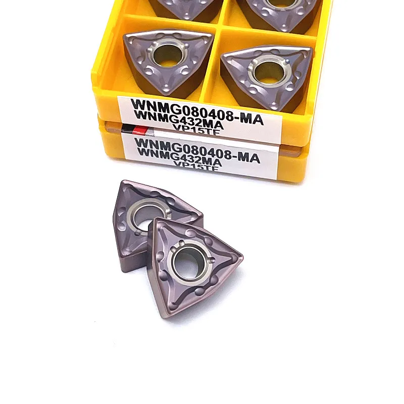 WNMG080404 WNMG080408 MA VP15TF UE6020 US735 PM4225 Carbide insert external metal turning tool CNC  turning insert Cutting