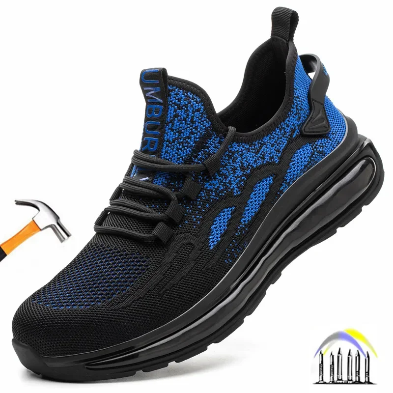 

Women and men anti puncture sneakers with toe protection ultra-light safety shoes construction work shoes steel toe work boots