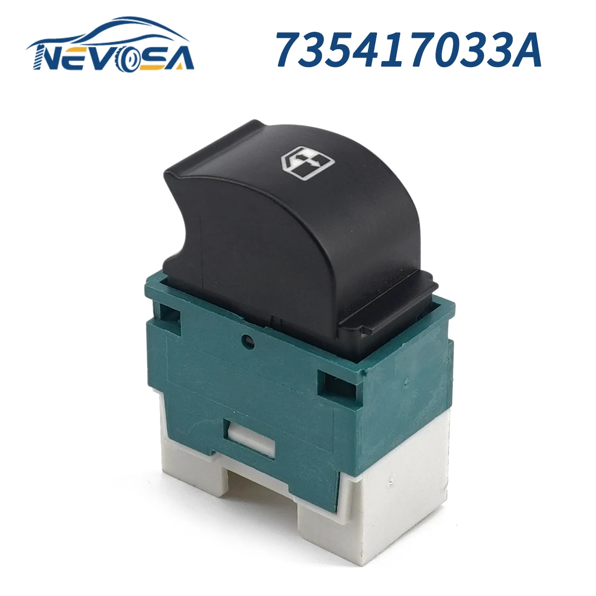 NEVOSA 735417034A Power Window Switch For Fiat Idea Doblo 2001-2015 Lancia Musa 5 Pins 27806955 735417033 Green Base