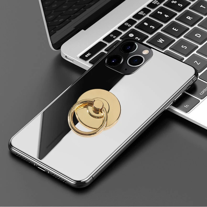 Ultra dünne Metallring Handy halter zurück Aufkleber Halterung Rotation kompatible Smartphone-Hülle für iPhone Xiaomi – Detail 10