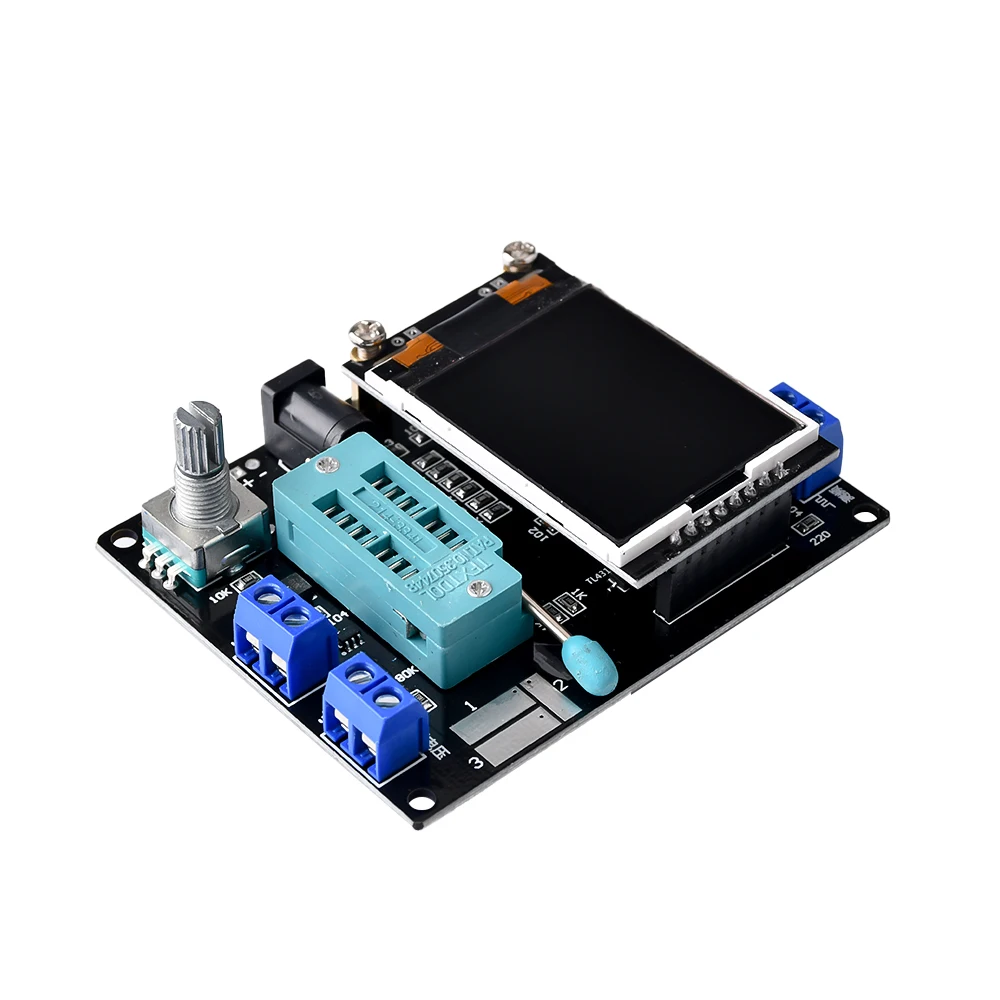 DC6.8V-12V GM328A Transistor Tester Diode Voltage Frequency LCR Meter PWM Square Wave Signal Generator Monitor
