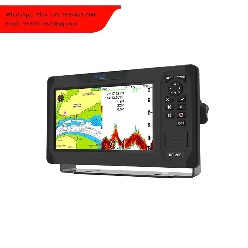 

Морской навигационный прибор ONWA KP-29 со встроенной GNSS-антенной, стандартные аксессуары, 9-дюймовый GPS-картплоттер, произведено в Китае