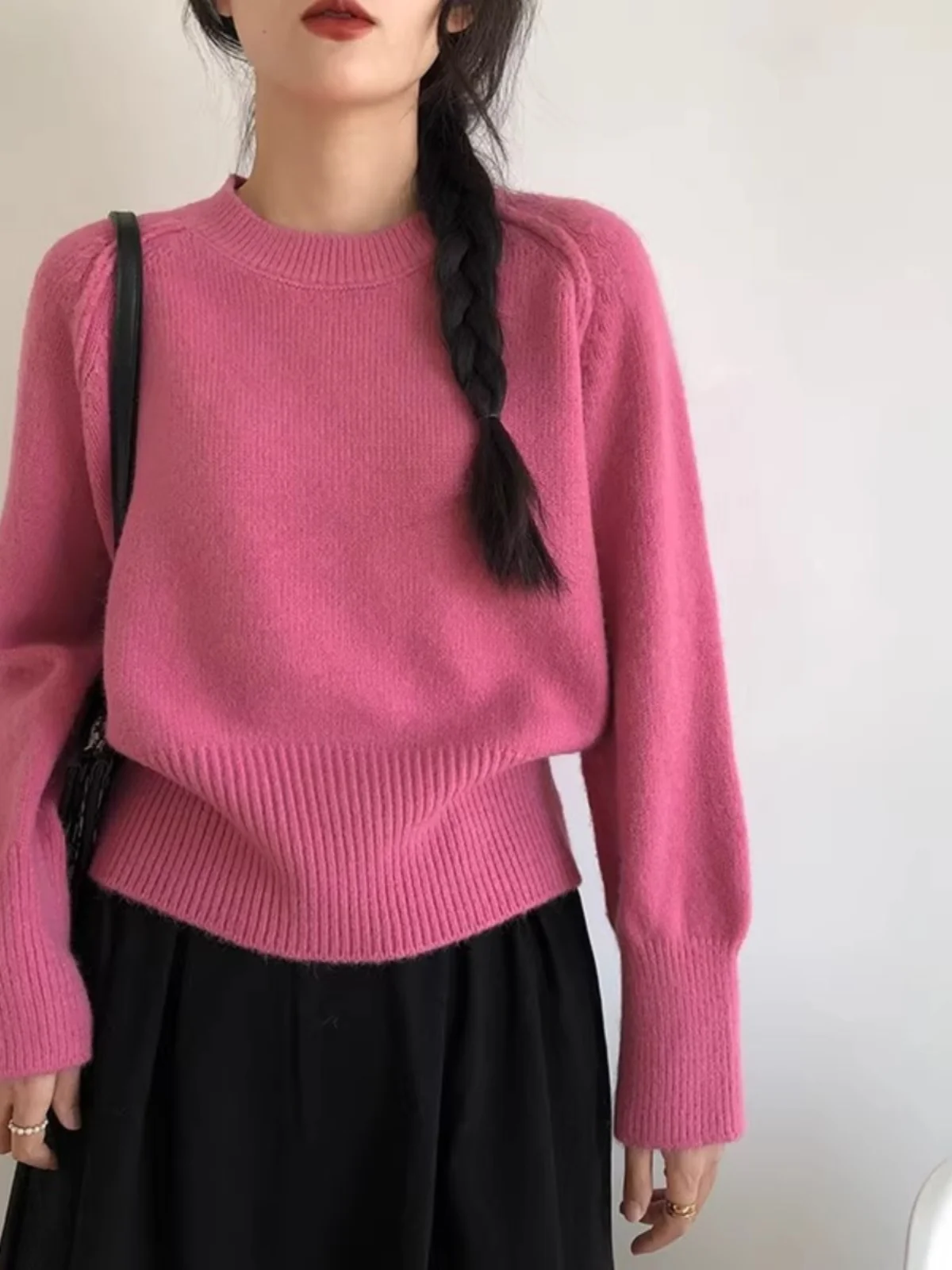 

Women's Thiened High Waist Sweater Faionable ort Sle Lazy Outerwear High Quali Autumn Winter Knitwear Casual Commut...