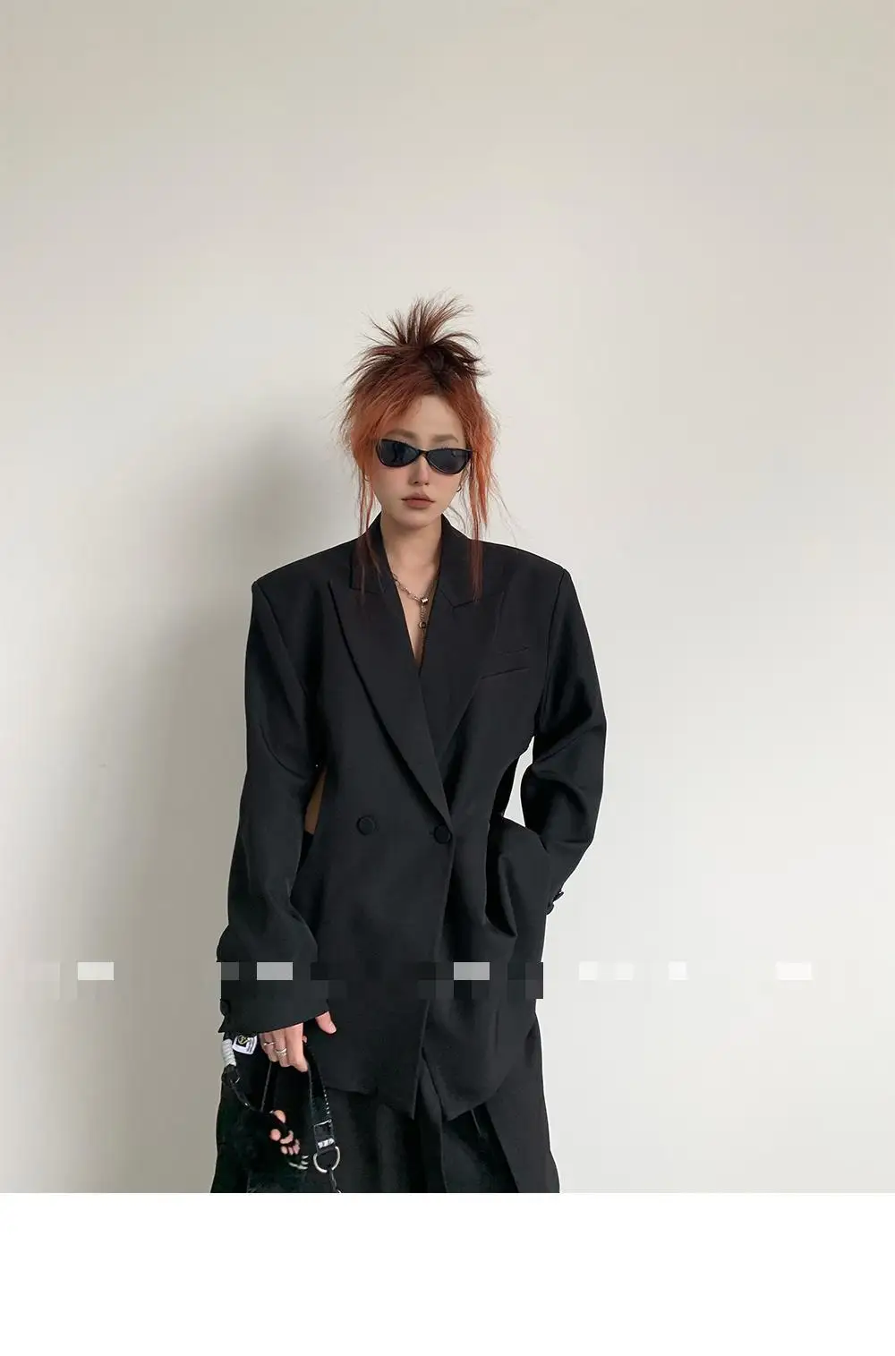 Tannt Set di pantaloni da donna 2025 Primavera Estate Nuovo cappotto blazer scavato Falso due pantaloni larghi casual con gonna lunga Set di due pezzi