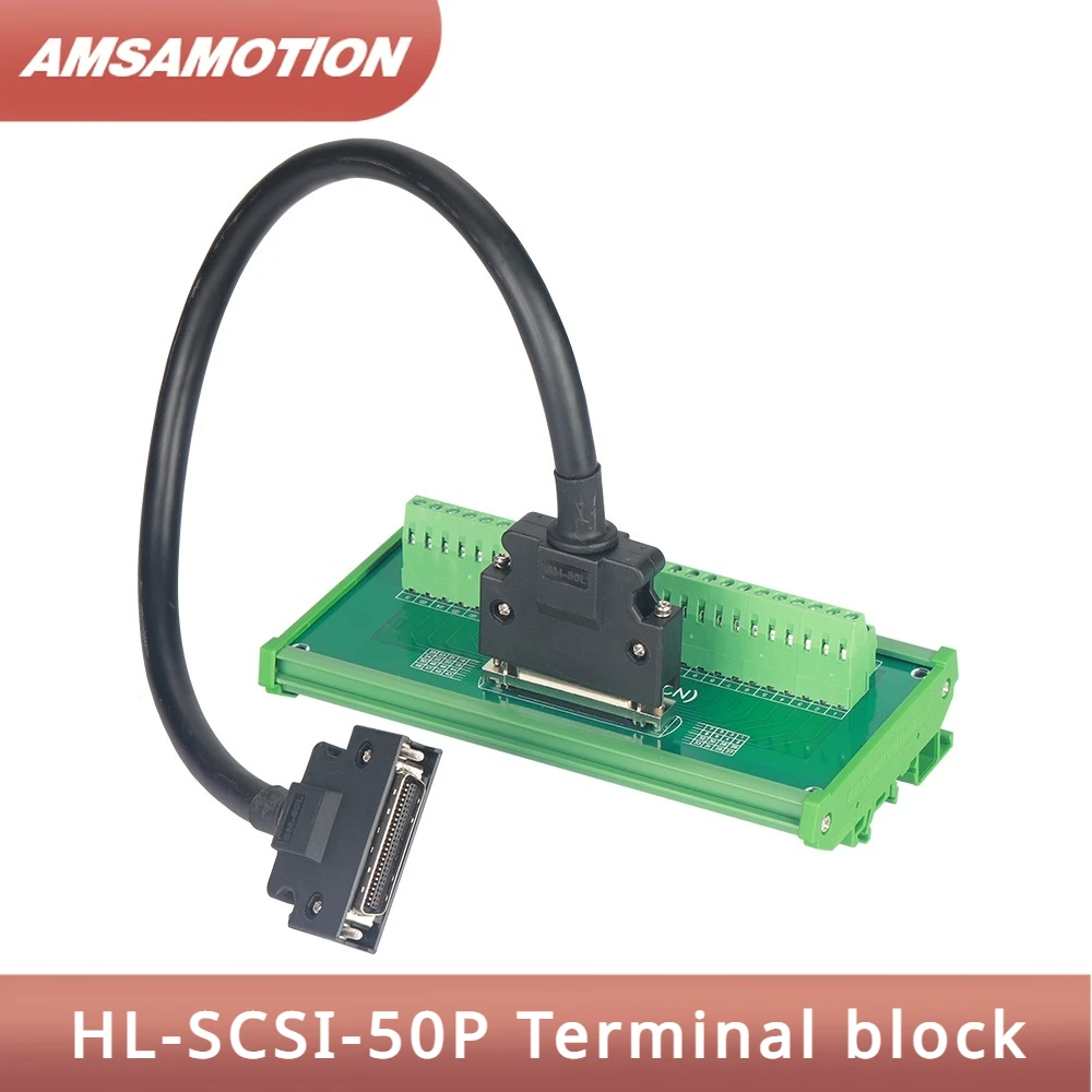 HL-SCSI-50P 50pin for Mitsubishi Delta ASD-A2 AB Series Servo Driver CN1 Terminal Board Block ASD-BM-50A Cable SCSI50 Yaskawa