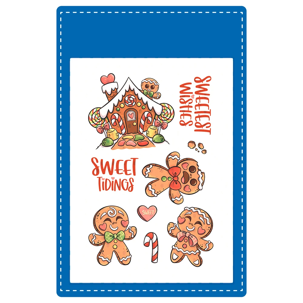 Nuevo dulce pareja de pan de jengibre sellos transparentes Hansel y Gretel troqueles de corte de Metal manualidades DIY Scrapbooking para hacer tarjetas de felicitación