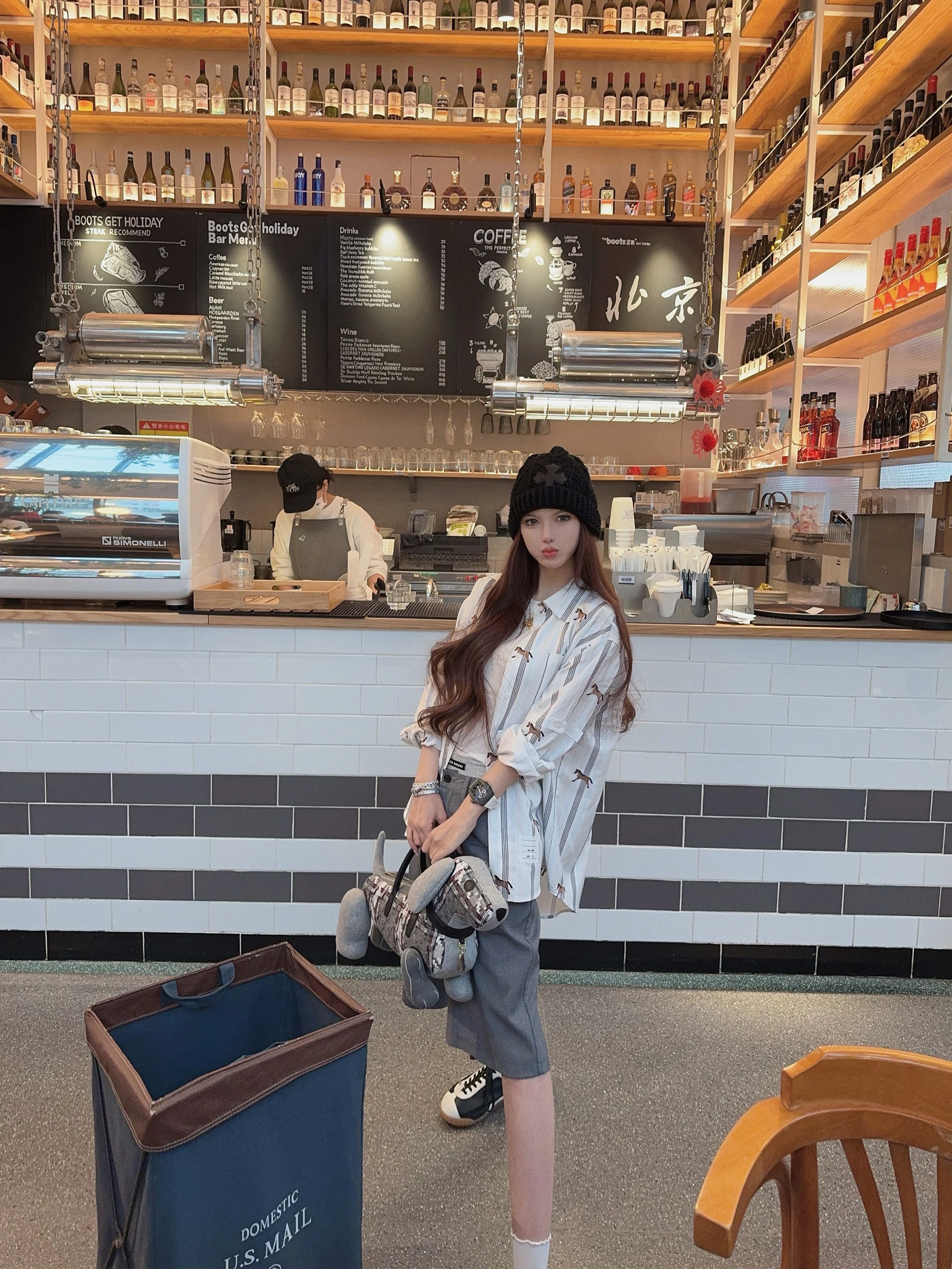 

Женская свободная рубашка в полоску с вышивкой, повседневная, весна 2026, новый дизайн, дышащая, из полиэфирного волокна, с длинным рукавом, на пуговицах