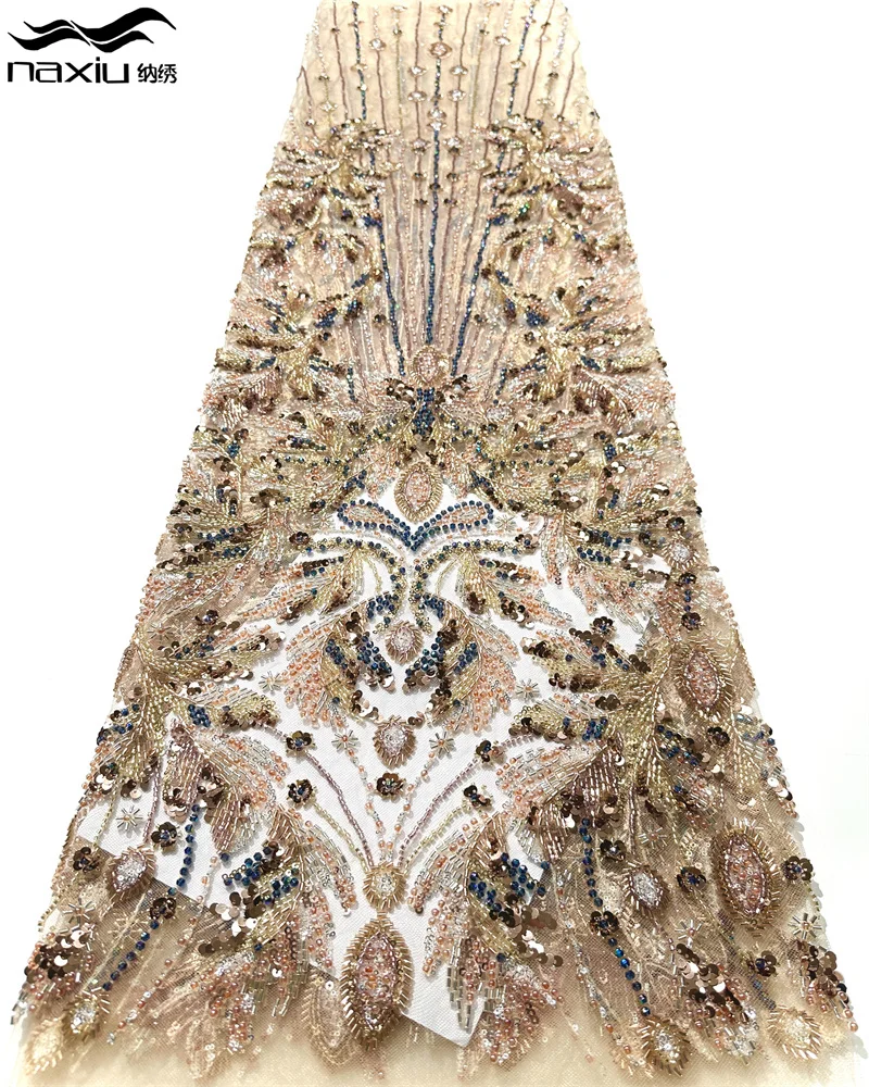 

Madison African Groom Lace Fabric 2026 High Quality Sequins Embroidered Nigerian French Lace Fabric for Wedding Party Dress