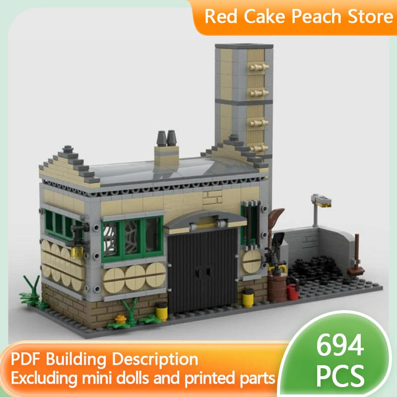 Street View Model MOC Building Bricks Plant Workshop Railway Depot Modular Technology Gifts Holiday Assemble Children Toys Suit