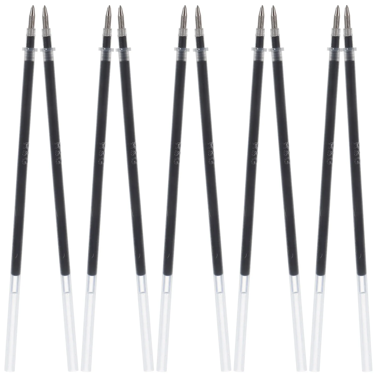 

24 шт. черных гелевых стержней для ручек с тонким наконечником, быстросохнущие чернила для точных записей, для офиса, школы, студентов