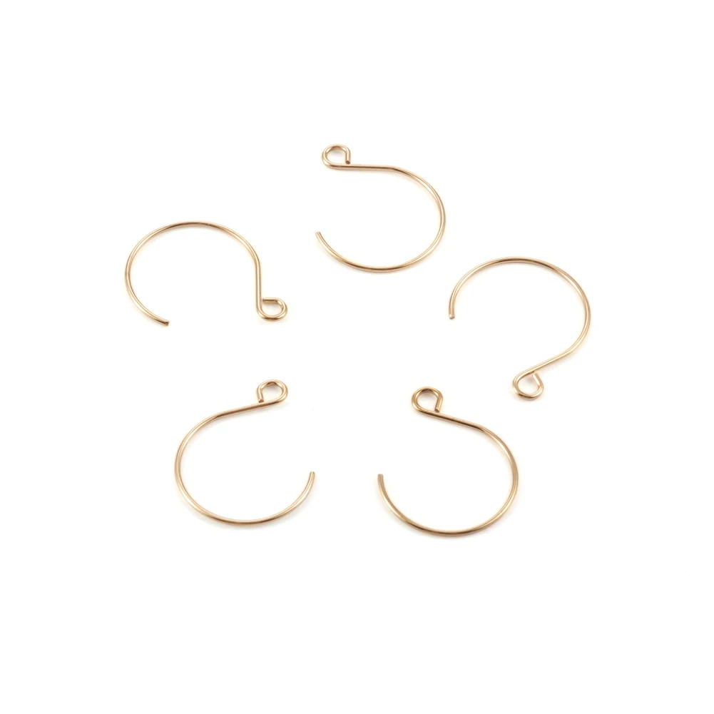 200pcs 304 Stainless Steel Earring Hooks Ear Wires with Horizontal Loop for DIY Earring Jewelry Findings Making 22x18mm