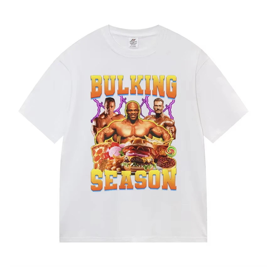 Bulking Season Kevin Levrone Funny Gym Women Fashion Short Sleeve T-shirt Summer Streetwear Harajuku Sleeve Aesthetic Clothes