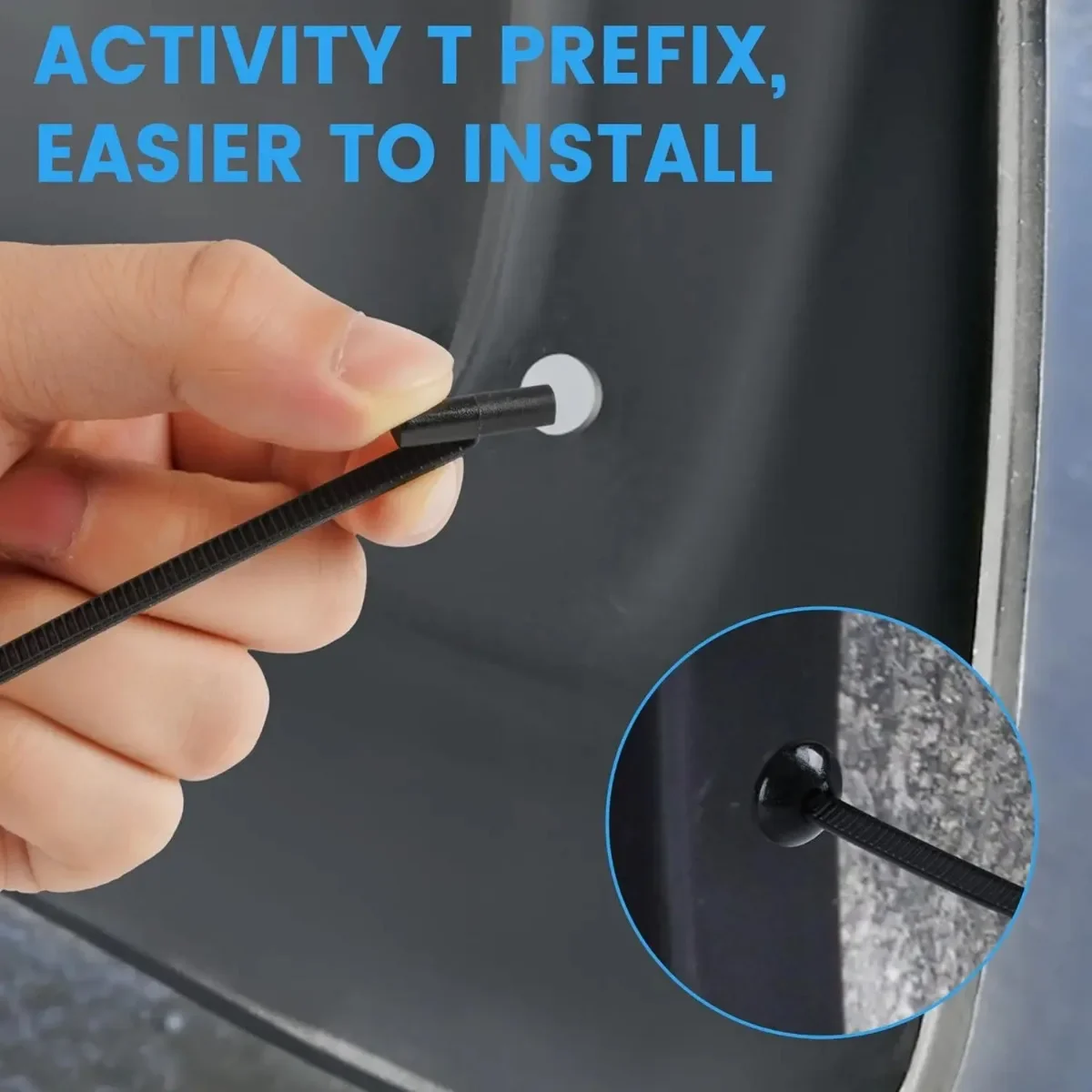 ربطات كابلات مقاومة للأشعة فوق البنفسجية شديدة التحمل، مجموعة مكونة من 60 قطعة مع إبزيم مزدوج الجوانب لحمل آمن #5