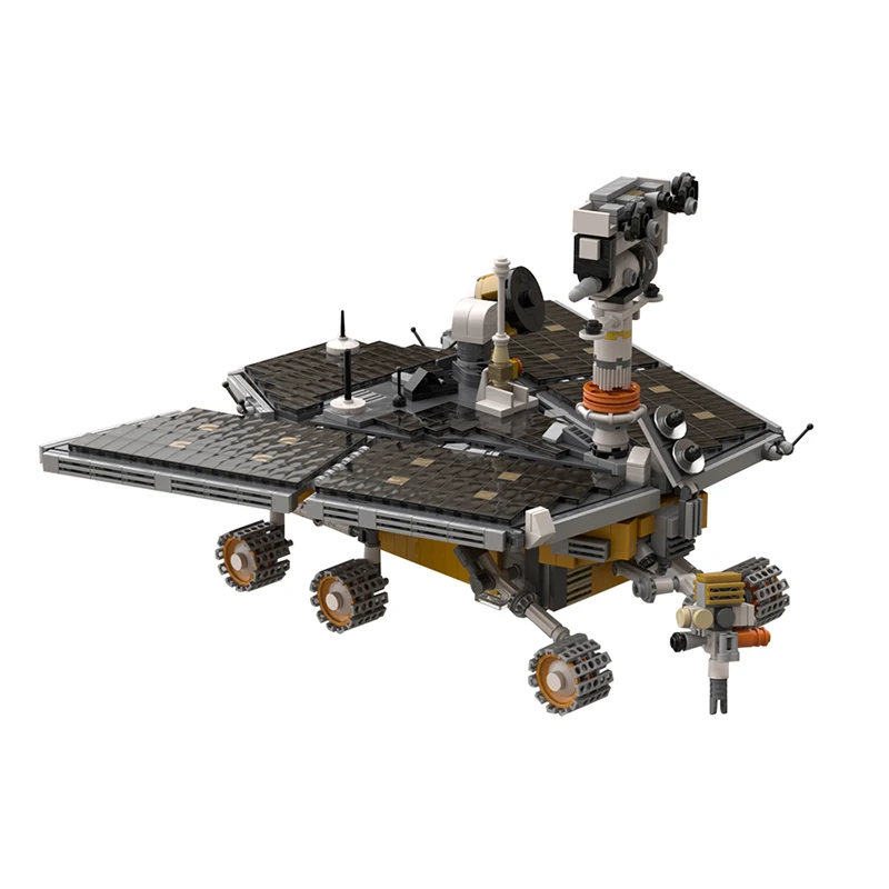 Opportunity rover Mars exploration vehicle model ornament, small particle assembly building block MOC puzzle toy