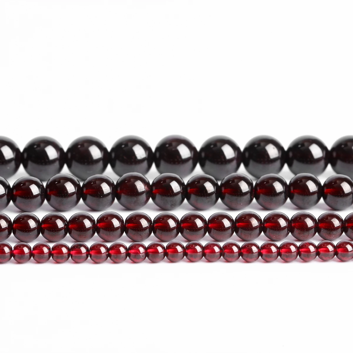 8A Quality Natural Stone Wine Red Garnet Bead Round Loose Gems Bead For Jewelry Making Diy Bracelet Necklace Accessory Wholesale