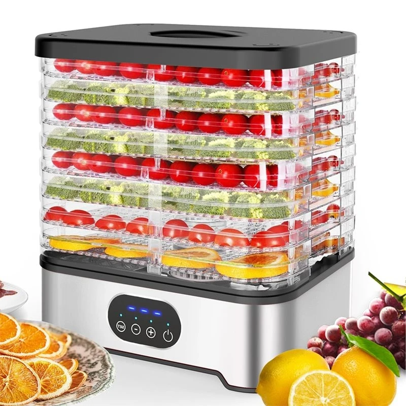 [NEW!A65Z】 8-Tier Electric Household Dryer Temperature Control Smart Food Dryer Intelligent Food Dehydrator For Meat Fruit EU