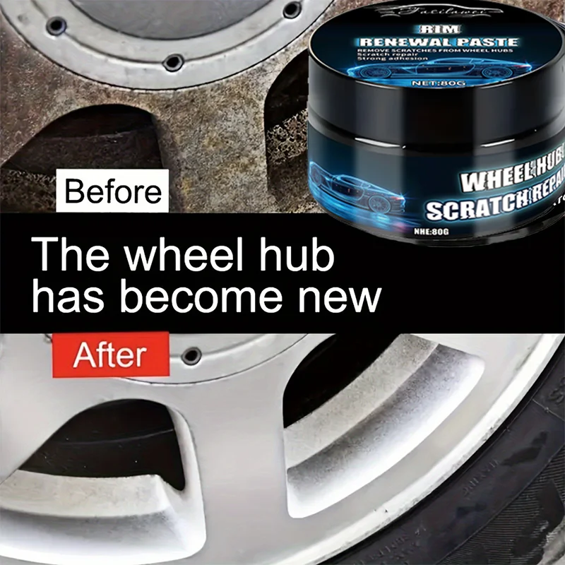 NEW!!Universal Wheel Center Hub Repair Set - Alloy Rim Scratch Repair, Anti-rust and Gloss Enhancer, based on plastic, including