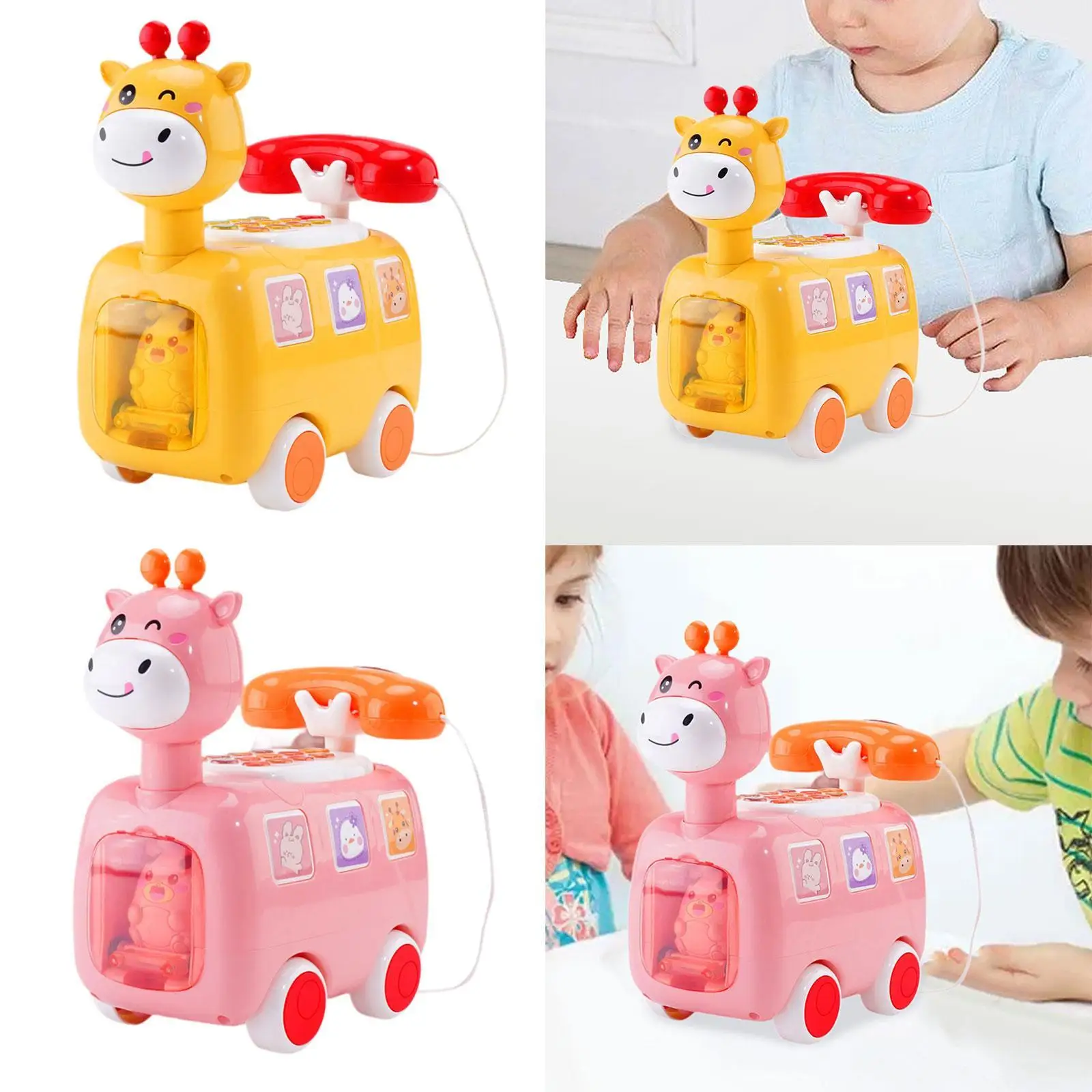 Telephone Toy Cognitive Development Music Light Toy for Early Education 18M+