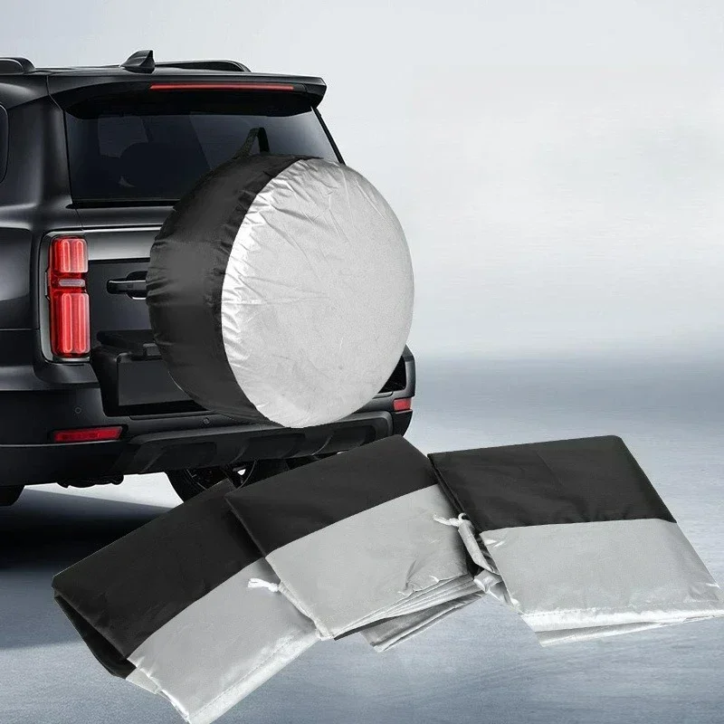 1/4 قطعة أكياس تخزين الإطارات الغبار مقاوم للماء S/L المحمولة عجلة الغيار غطاء السيارة أكياس حالة عجلة حامي سيارة بولي #3