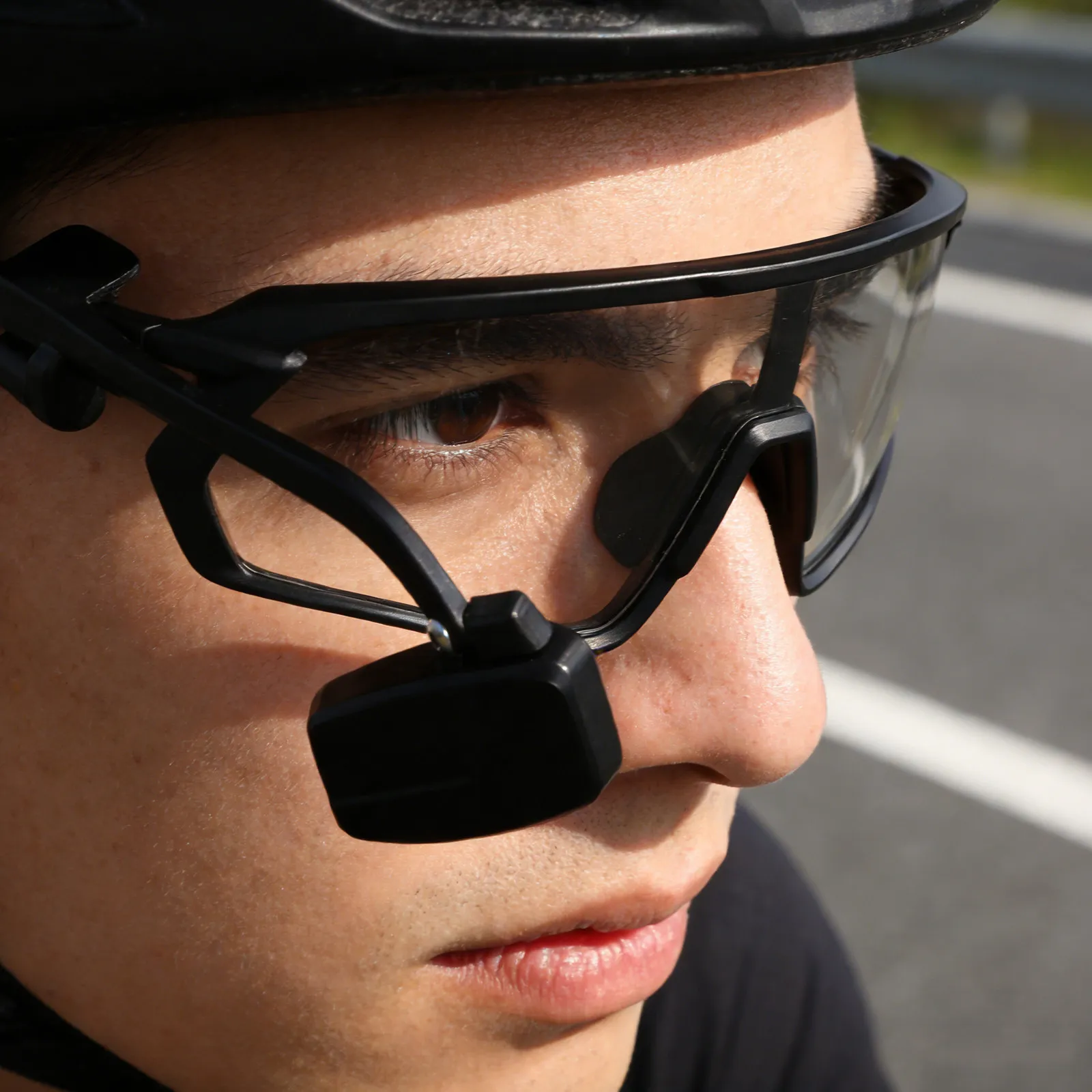 

Bicycle Goggle Rearview Mirror Adjustable Clip-on Lightweight Wide Angle Bike Rearview Mirror for Cycling Eyewear