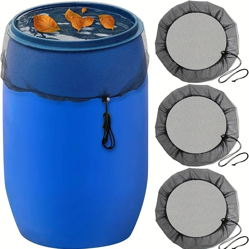 Rain Barrels Screen Water Bucket Covers,Rainwater Collector Tank Net Cover,Rain Water Collection Bucket Netting with Drawstring