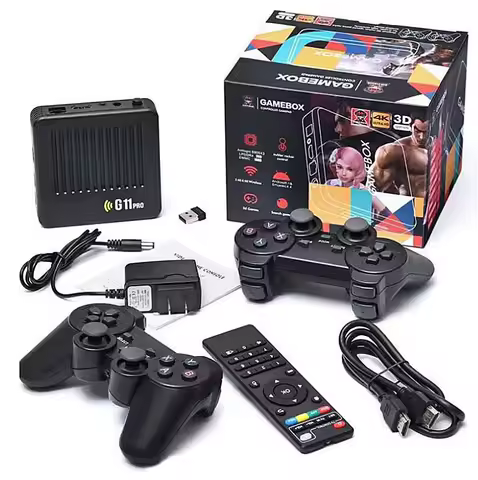 G11 PRO 256GB Built-in Retro 60000+ Games Player 2.4G Wireless Controller 2025 4K HD Home Video Game Console G11 Pro TV GAME BOX