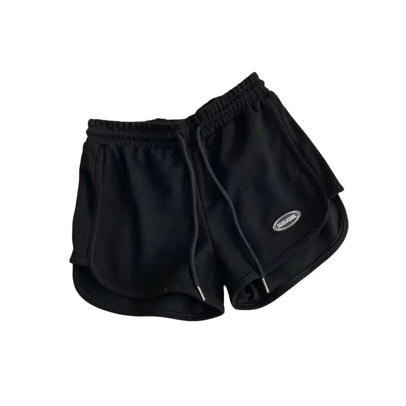 

Свободные мужские беговые брюки из ледяного шелка, спортивные повседневные брюки длиной 3/4, летние легкие дышащие эластичные талии, молодежная мода