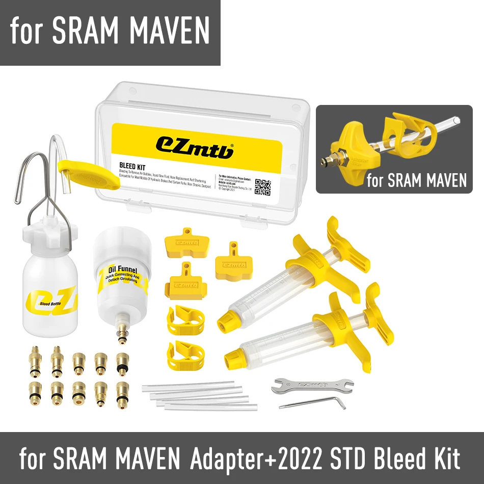 EZMTB Fiets Ontluchtingsset Gereedschap voor SRAM Maven Olievul-aansluitadapter voor SRAM Guide Level Force Red Schijfrem Olie Ontluchtingsgereedschap
