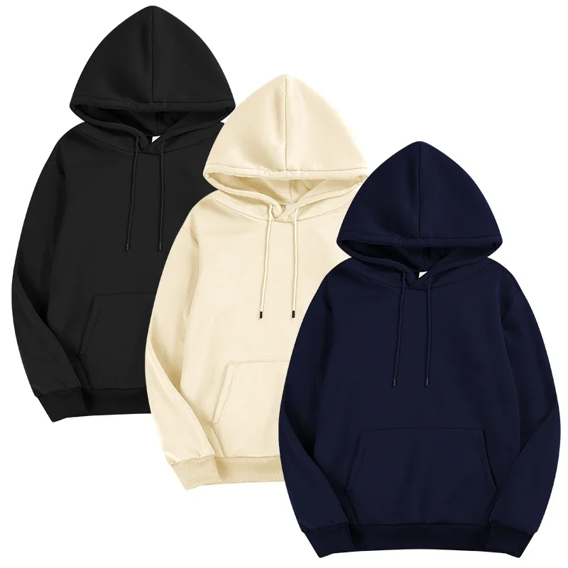 Modisches, langlebiges, lässiges, atmungsaktives, einfarbiges Kapuzenpullover-Sweatshirt für Herren für Outdoor-Aktivitäten