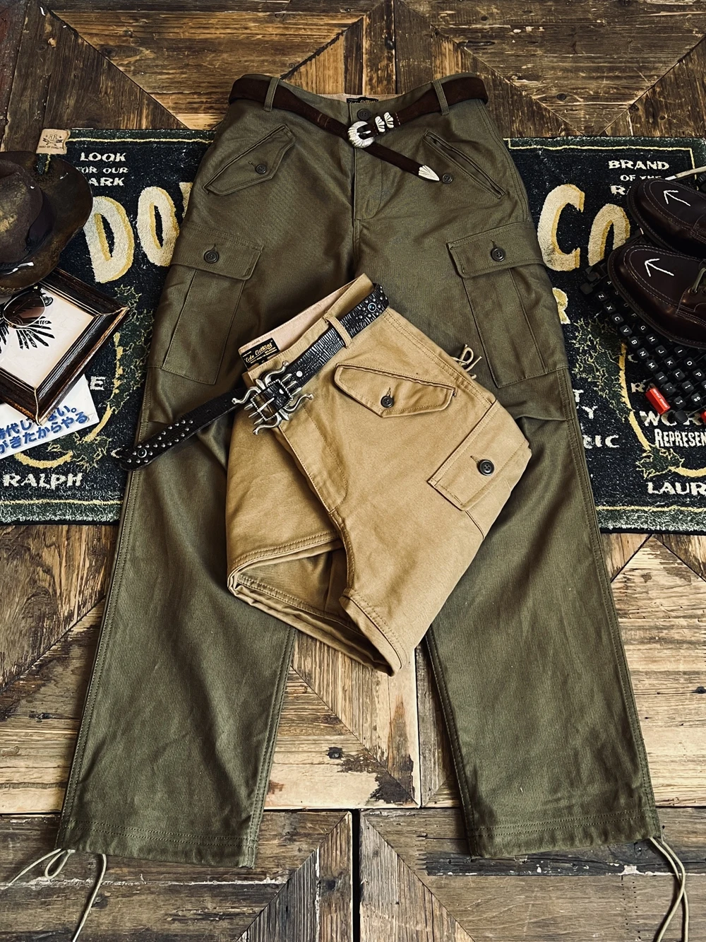 

High Densi Jungle Cloth Replied FreewheelersM65 Men's American Retro Heavy Casual Pants Workwear Trousers Straight Leg C...