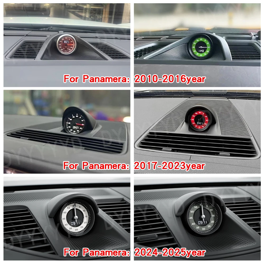 Upgrade LCD Car Stopwatch Interior Dashboard For Porsche Paramera 970 971 2010-2025 Clock Compass Central Time Electronic Meter