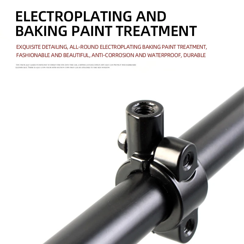 حامل تثبيت مرآة الرؤية الخلفية للدراجات النارية ، محول أسود للحامل ، ملحقات قاعدة الدراجات النارية ، 8 * ، 10 * * #6