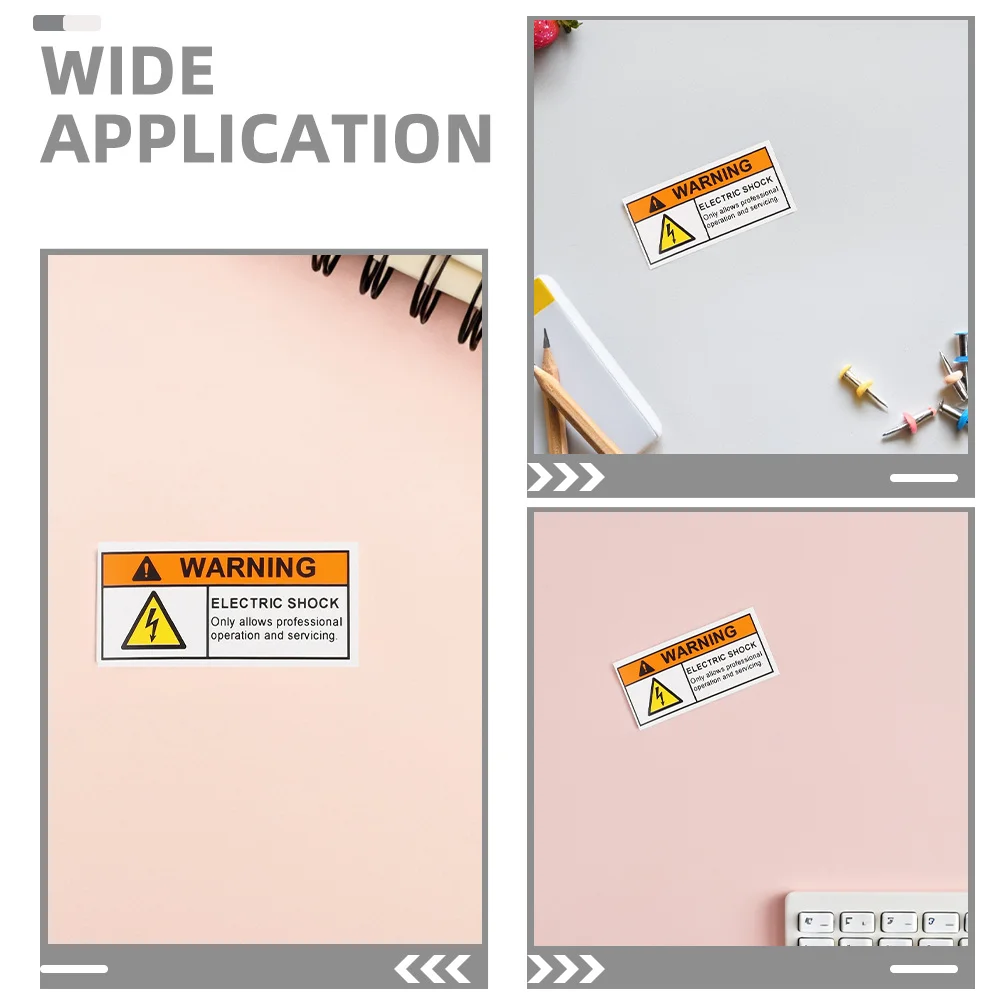 ملصق تحذير للسلامة الكهربائية ملصق خطر الصدمات عالي الجهد ذاتي اللصق لسلامة المرور في مستشفى المدارس في المصنع #5