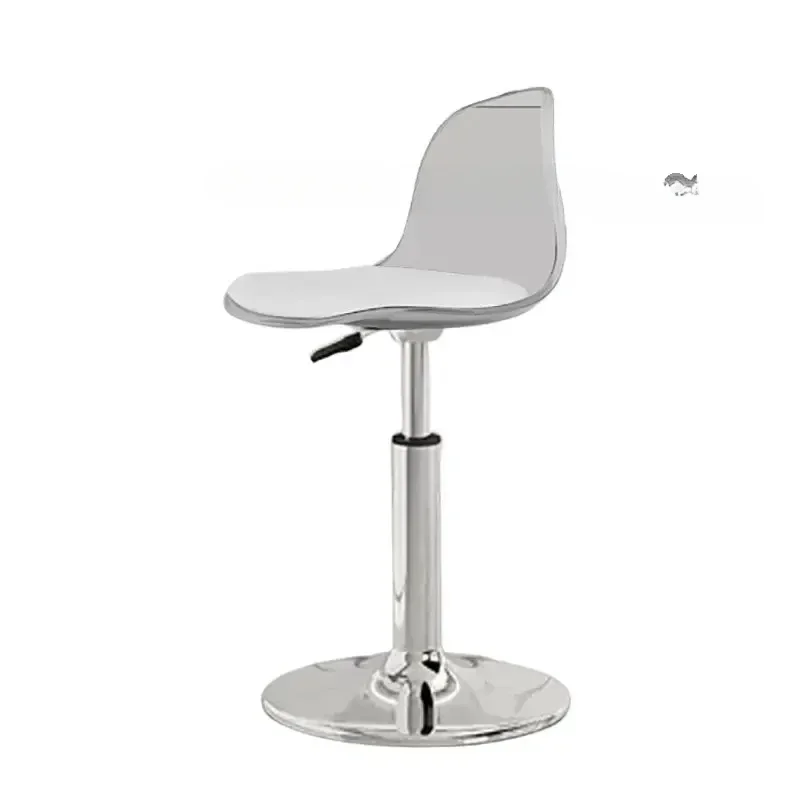 

Waterproof Lift Modern Bar Chair Plastic Low Transparent Design Counter Swivel Chair Metal Minimalist Lounge on sale
