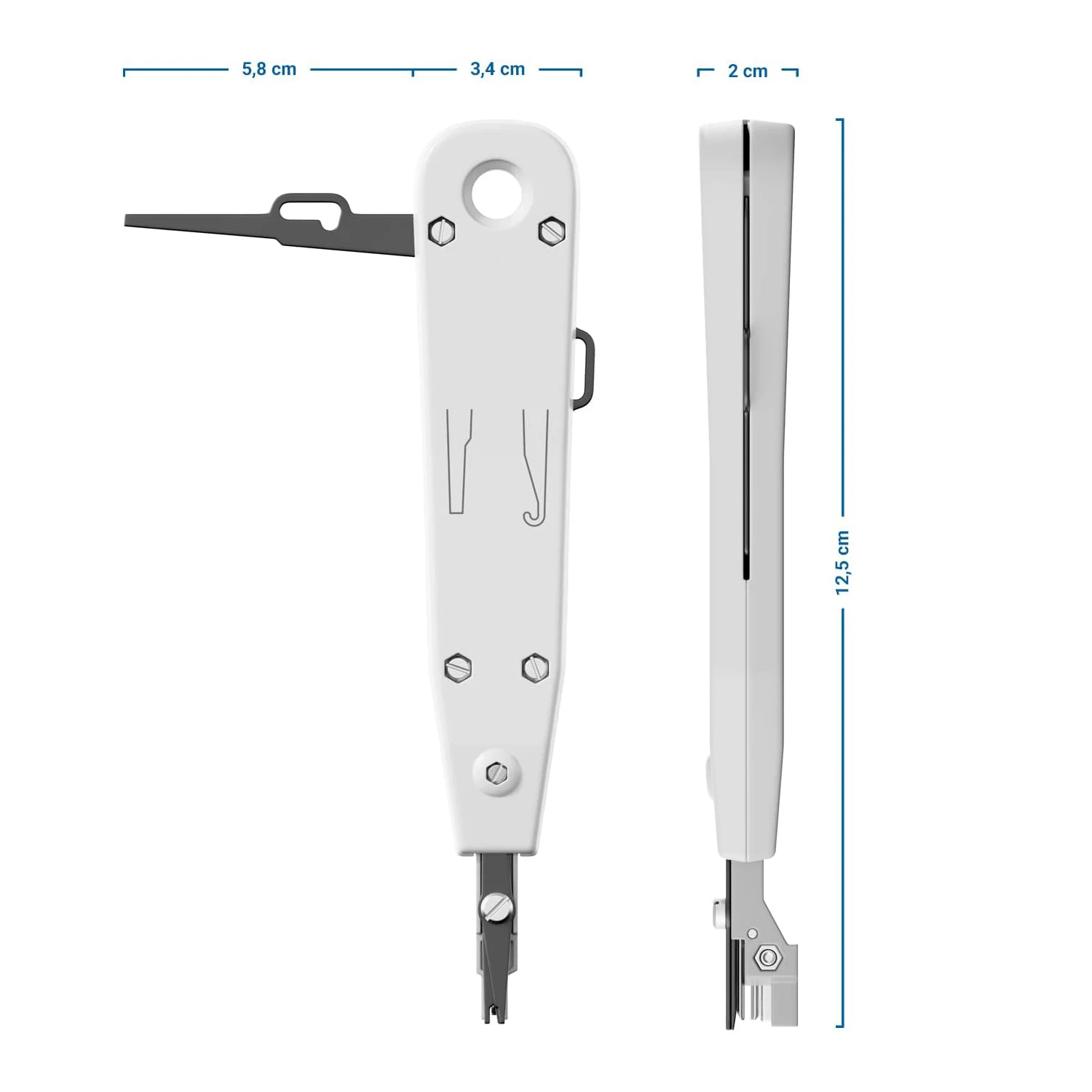 ZoeRax Punch Down Tool 110-Drahtschneider, Messer, Telekommunikationszange für Rj45 Keystone Jack, Netzwerkkabel, Telefonmodul, Patchpanel – Detail 5