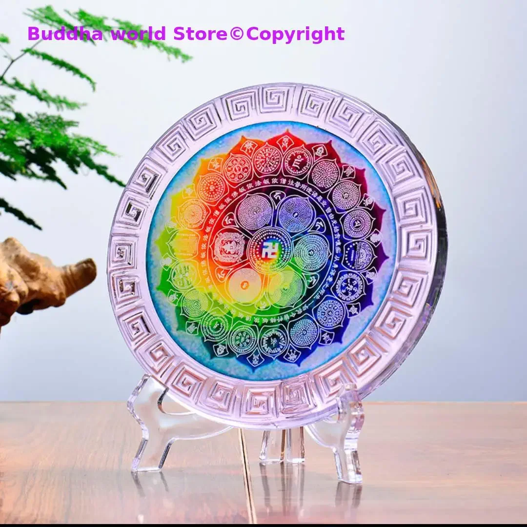 GOOD # Wholesale Buddhist supplies Asia Temple HOME altar crystal Buddhist paradise Mandala ornament statue