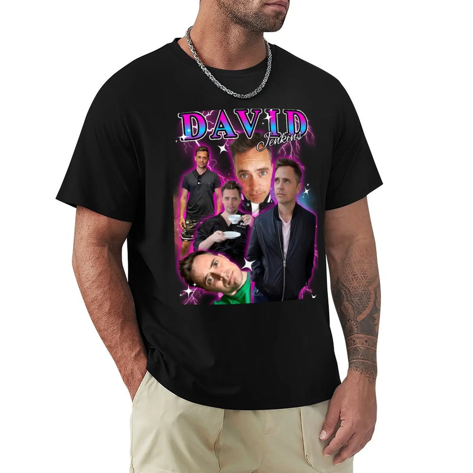 David Jenkins retro T-Shirt Street Style Casual Tee Shirt